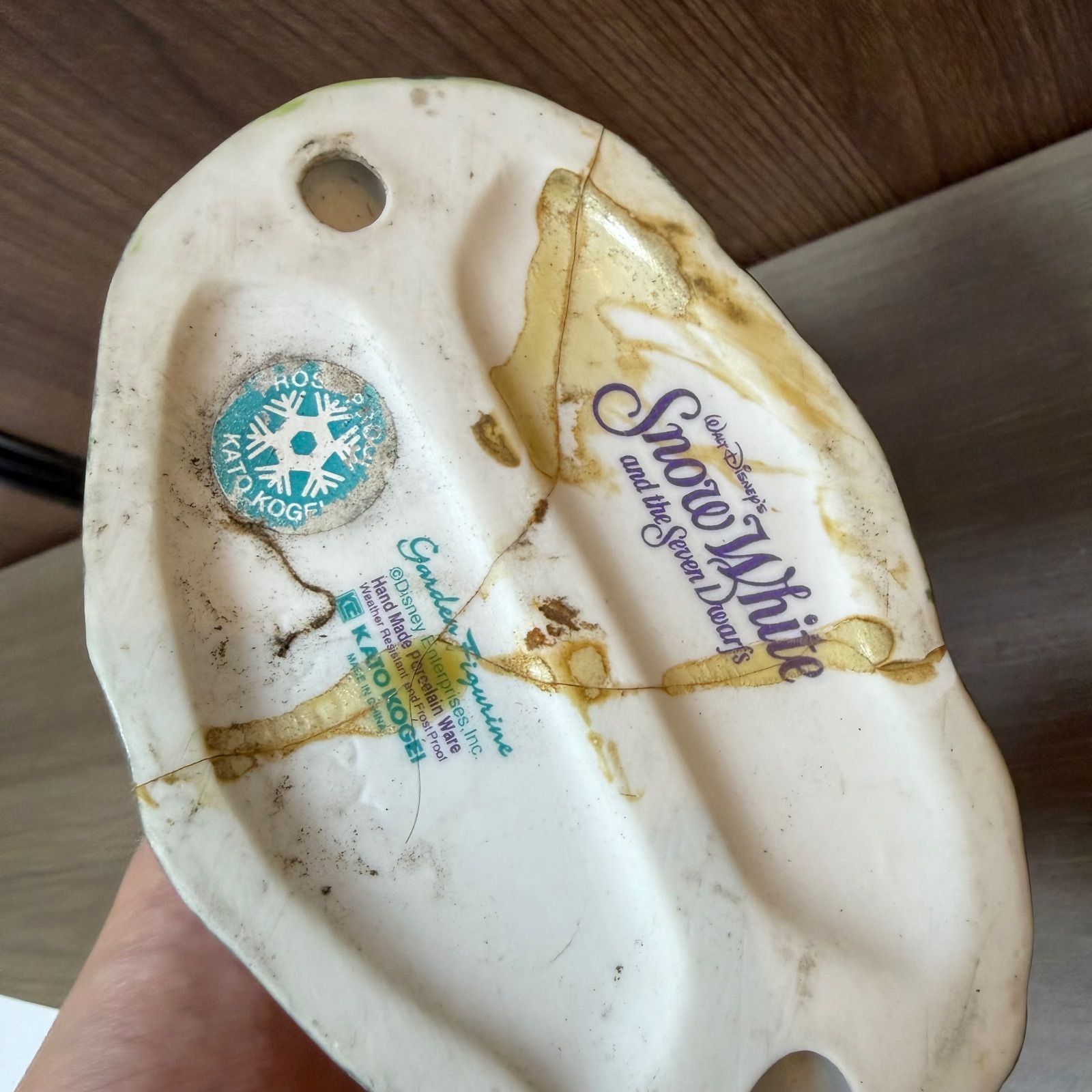 ☆ディズニー 白雪姫 小人 ごきげん 7人のこびと 陶器 加藤工芸 工置物