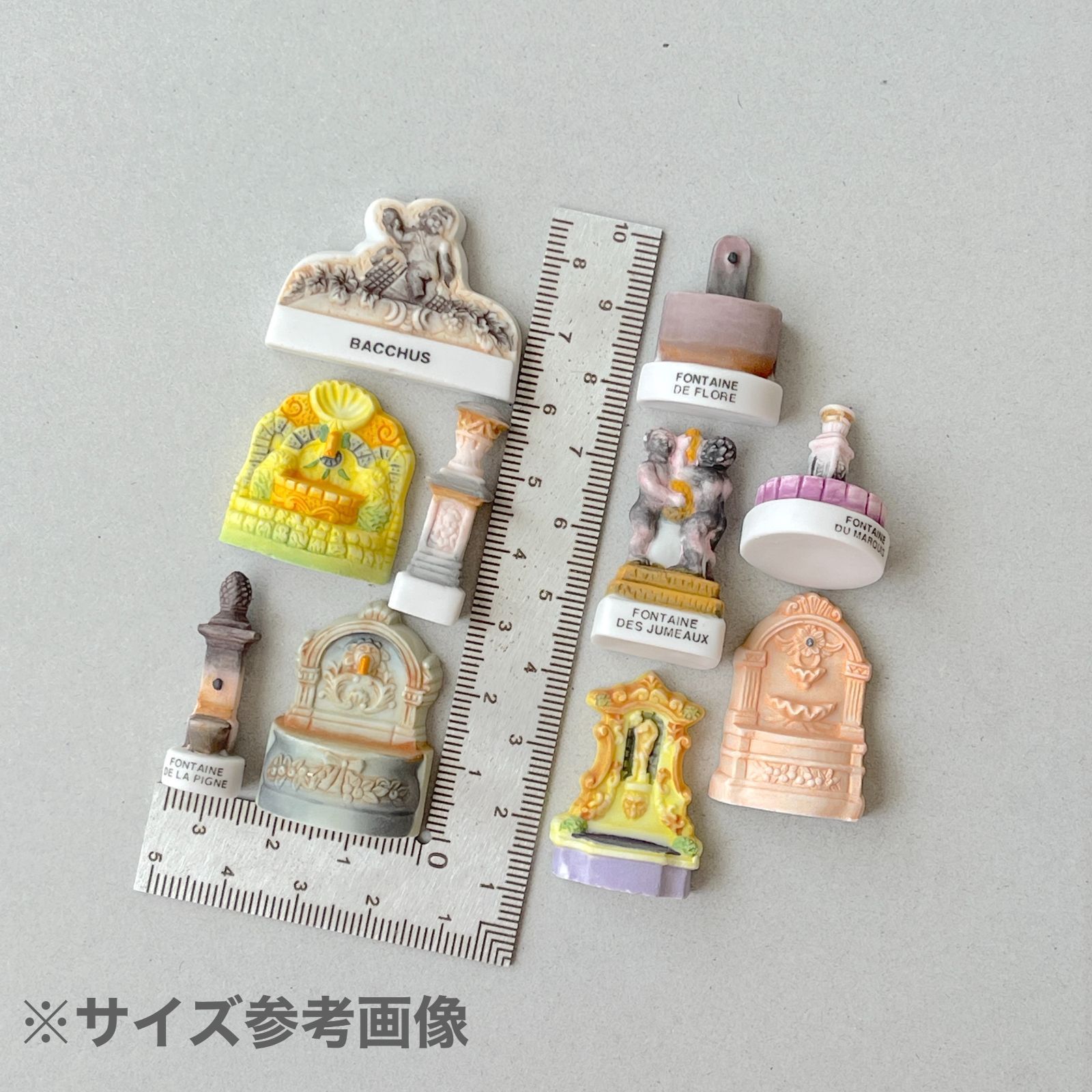 フェーヴ 平和の泉 お庭の噴水 フランス フェーブ ミニチュア陶器