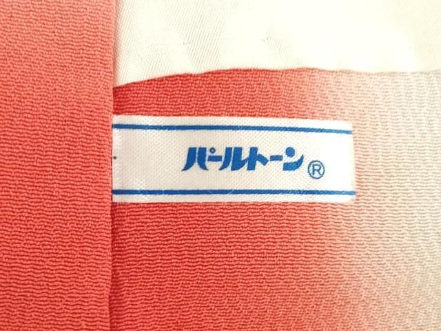 平和屋着物○豪華振袖 紅柄 風景鴛鴦花文 ロング丈 正絹 逸品