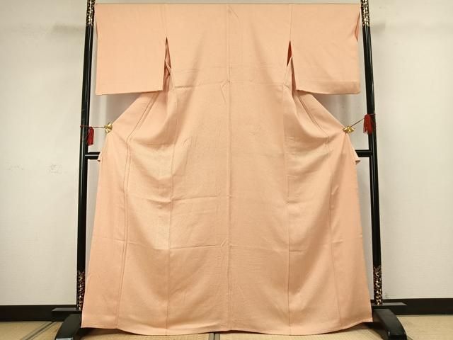 平和屋着物▽上質な色無地　単衣　雄黄色　三越扱い　正絹　逸品　AABC4113fy 平和屋着物▽上質な色無地 単衣 雄黄色 三越扱い 正絹 逸品 AABC4113fy