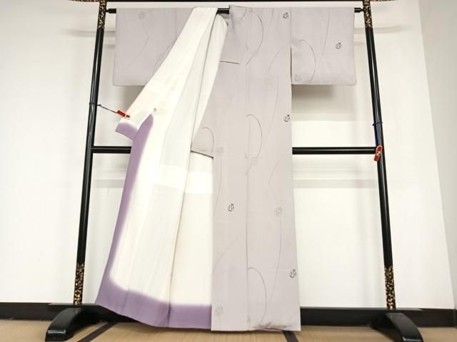 平和屋着物○上質な小紋 印傳 うさぎ 金彩 正絹 逸品 AABC5031zg