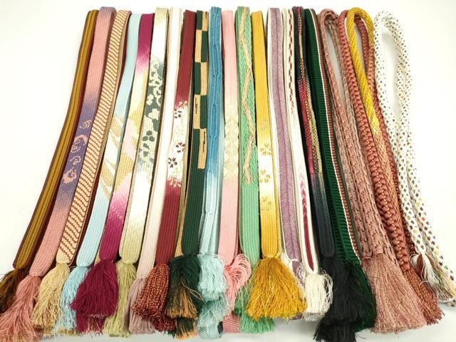 平和屋着物 和装小物 帯締め20本セット 高麗組 丸組 金糸 あり ju