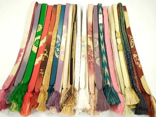 平和屋着物 和装小物 帯締め20本セット 高麗組 唐組 笹浪組 礼装用 金糸 あり ju
