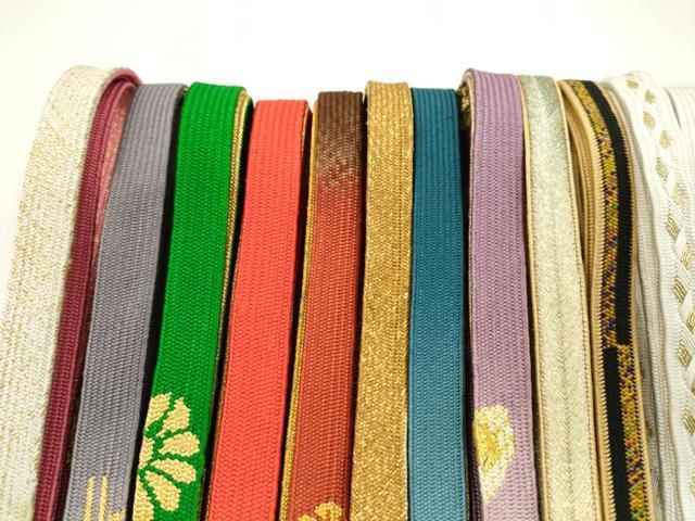 平和屋着物 和装小物 帯締め20本セット 高麗組 唐組 笹浪組 礼装用 金糸 あり ju