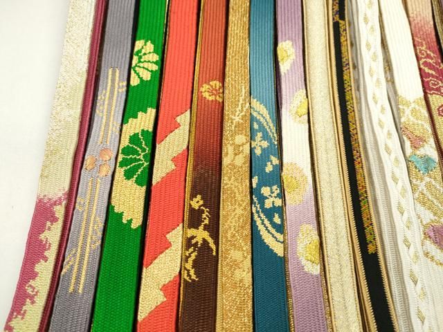  平和屋着物 和装小物 帯締め20本セット 高麗組 唐組 笹浪組 礼装用 金糸 あり ju 帯締め 帯留め 帯飾り