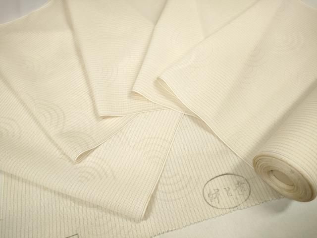 平和屋着物 夏物 小紋 反物 着尺 絽 青海波紋紗 生成り色 伊と幸 zzz