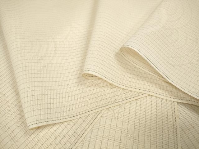  平和屋着物 夏物 小紋 反物 着尺 絽 青海波紋紗 生成り色 伊と幸 zzz 小紋 着物反物