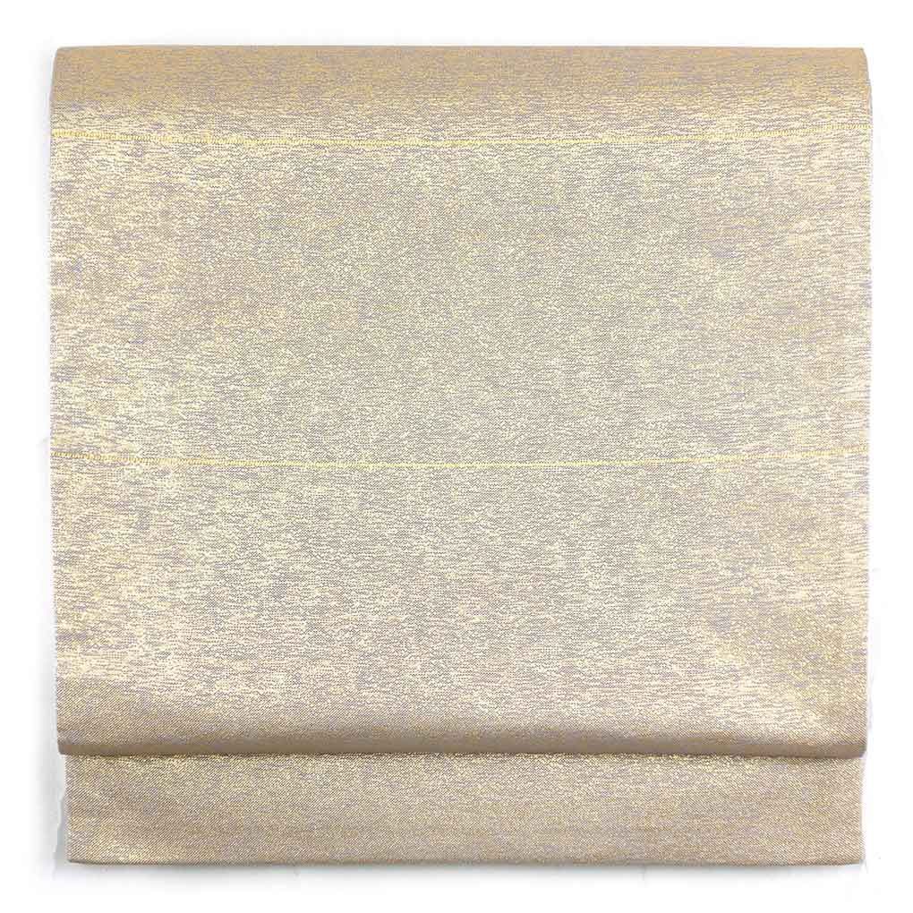 袋帯 幅31 cm 長さ455 レディース 無地 秋冬春用 正絹 シルク ゴールド リメイク リユース リサイクル 呉服のきくや