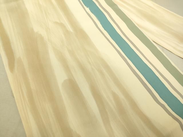 平和屋着物 塩瀬 九寸名古屋帯 ろうけつ染め 間道 正絹 du