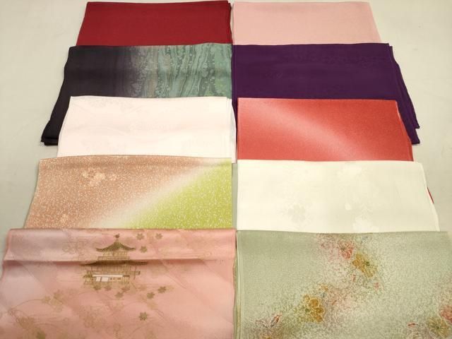 平和屋着物★和装小物 帯揚げ10枚セット 正絹 逸品 DAAX2504xg