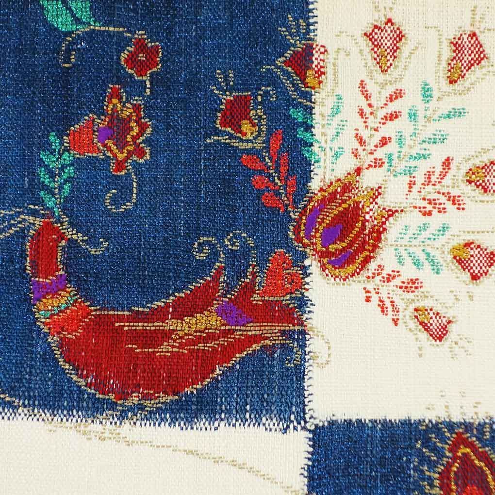 名古屋帯 幅31 cm 長さ357 レディース 市松 秋冬春用 正絹 シルク ホワイト リメイク リユース リサイクル 呉服のきくや