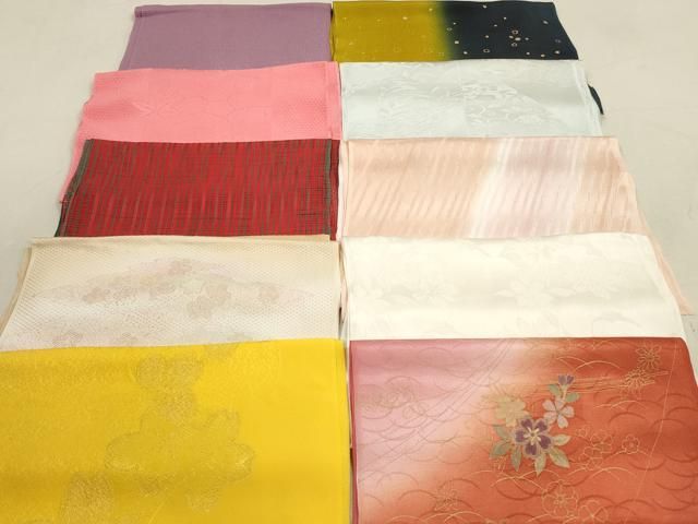 平和屋着物☆和装小物 帯揚げ10枚セット 正絹 逸品 DAAX2512xg