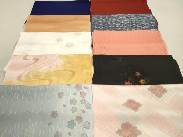 平和屋着物☆和装小物 帯揚げ10枚セット 正絹 逸品 DAAX2517xg