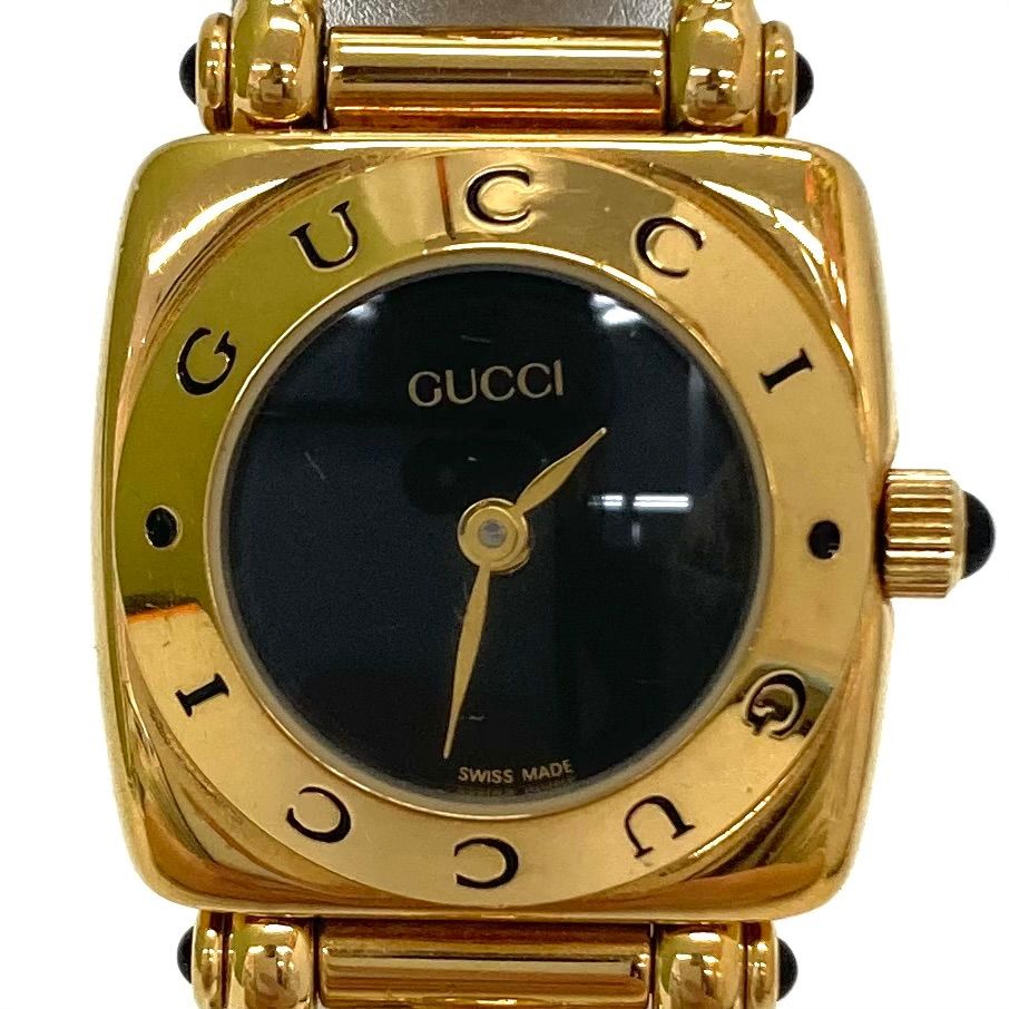 ◇GUCCI◇グッチ 6300L ホースビット クォーツ ゴールド×ブラック