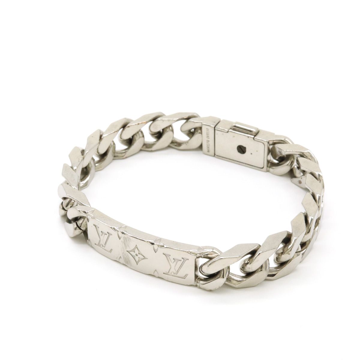 LOUIS VUITTON ロゴ入りブレスレット LOUIS VUITTON ルイ ヴィトン チェーンブレスレット モノグラム ロゴ