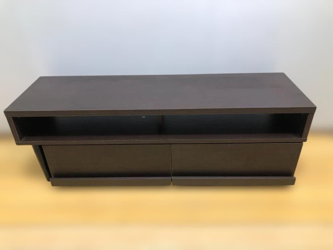 テレビボード ローボード 伸縮式 ダークブラウン AVボード 収納