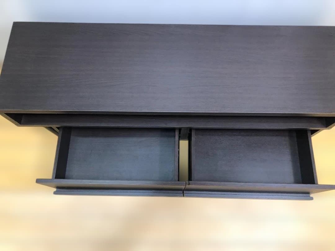 テレビボード ローボード 伸縮式 ダークブラウン AVボード 収納