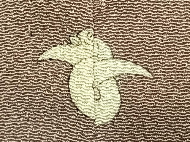 平和屋着物▽上質な色無地 単衣 鳩羽鼠色 鬼しぼ