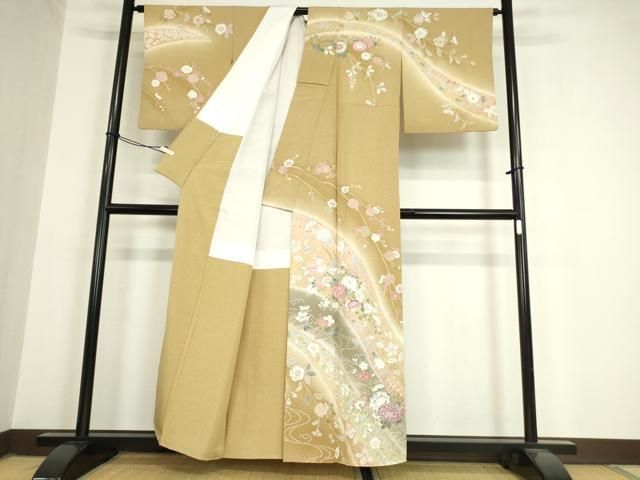 平和屋着物●訪問着　流水花文　暈し染め　金彩　正絹　逸品　DAAY9367az 平和屋着物○訪問着 流水花文 暈し染め 金彩 正絹 逸品 DAAY9367az