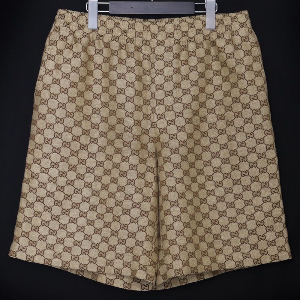 GUCCI GGスプリームリネンハーフパンツ サイズ48 ベージュ 742781