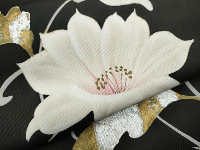 九寸名古屋帯 枝花文