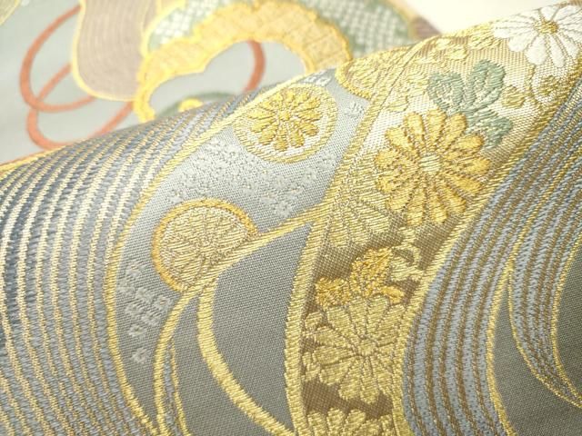 平和屋着物○六通柄袋帯 唐織 宝尽くし 金糸 正絹 逸品 DAAZ2354op