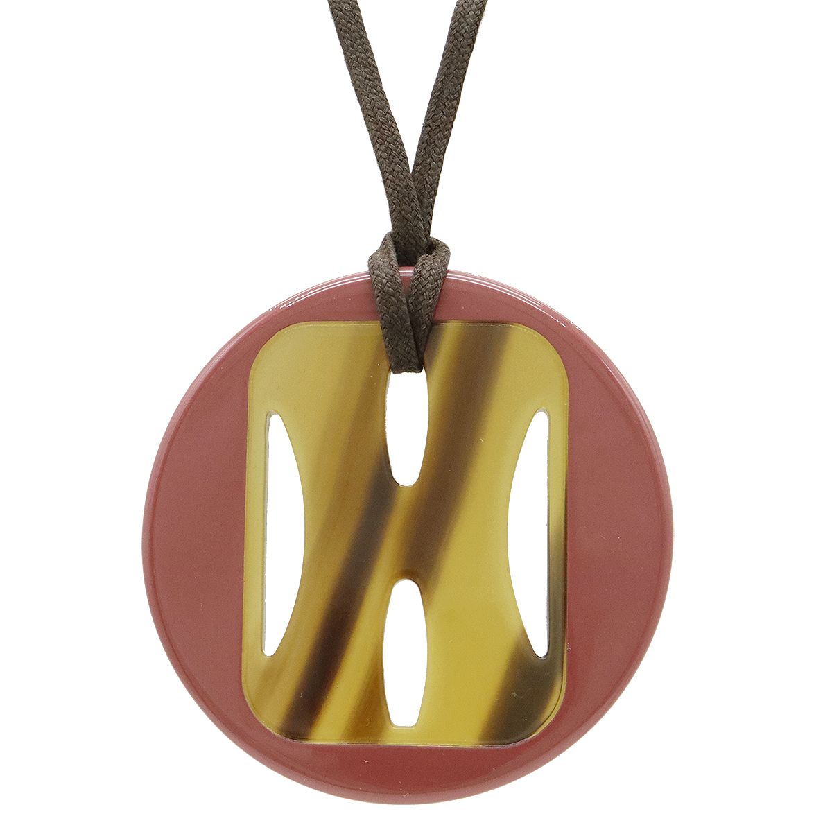 エルメス バッファローホーンネックレス 水牛 HERMES シェーヌダンクル