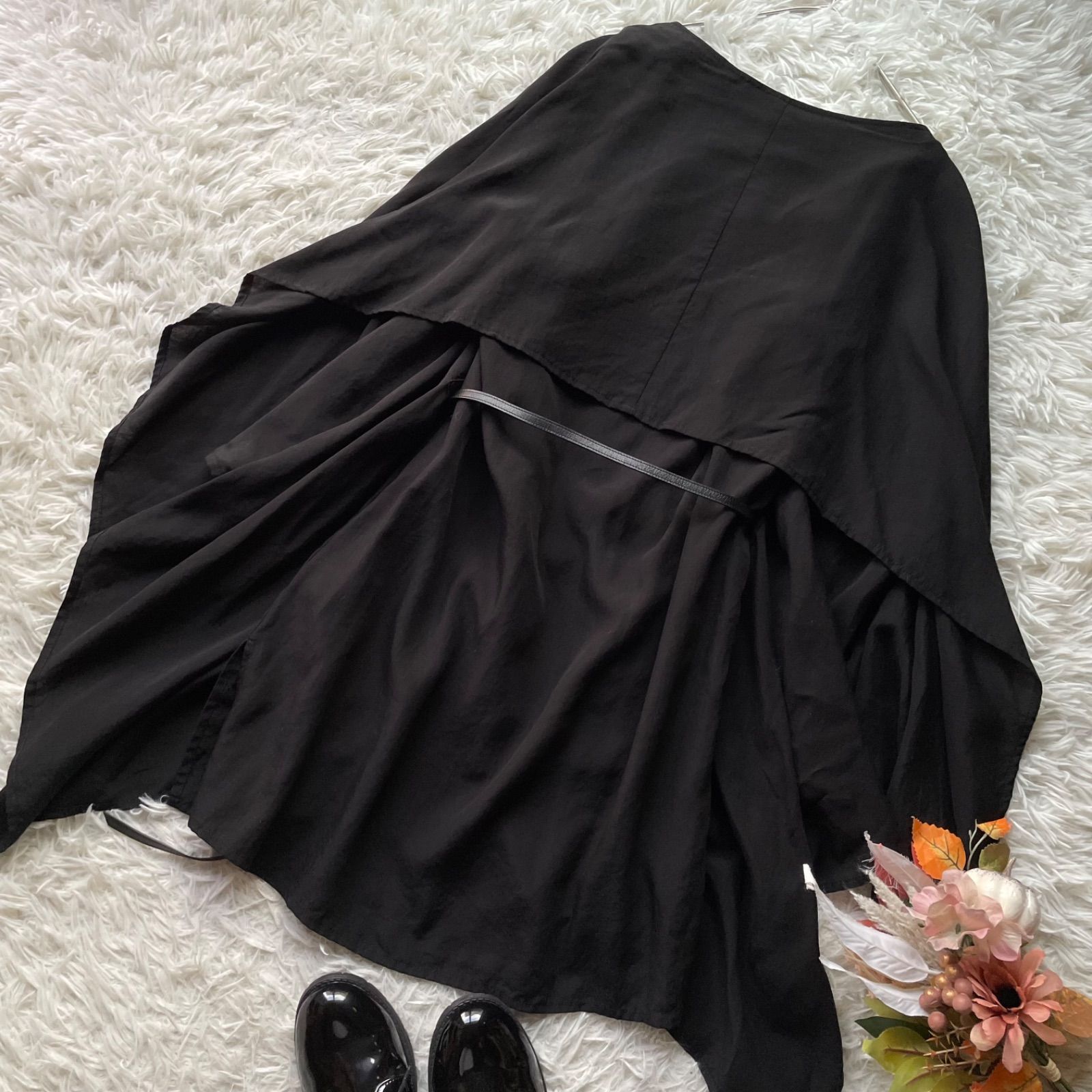 美品 LIMI feu リミフゥ ヨウジヤマモト 変形ポンチョワンピース