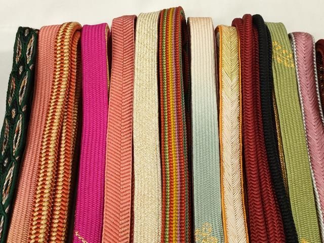 平和屋着物 和装小物 帯締め20本セット 高麗組 笹浪組 角八つ組 金糸 あり 長尺 zzz