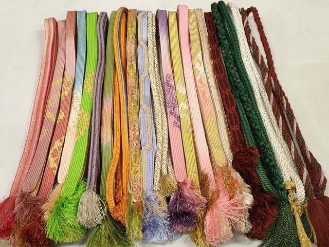 平和屋着物 和装小物 帯締め20本セット 高麗組 観世組 冠組 金糸 zzz