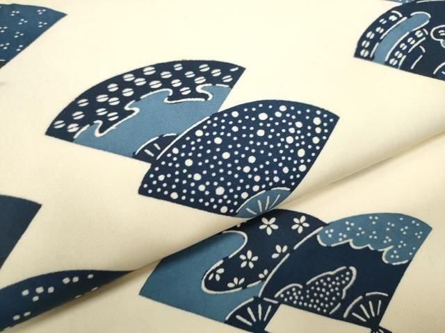 扇面吉祥文 正絹