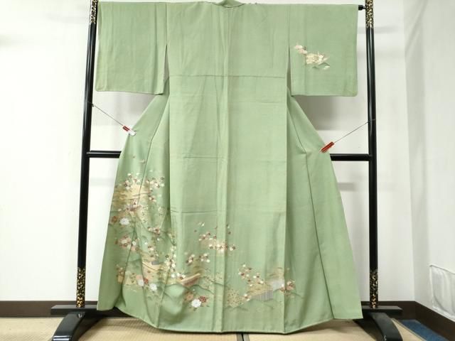 平和屋着物○訪問着 風景草花文 金彩 正絹 逸品 CAAZ3650yc 【公式通販】
