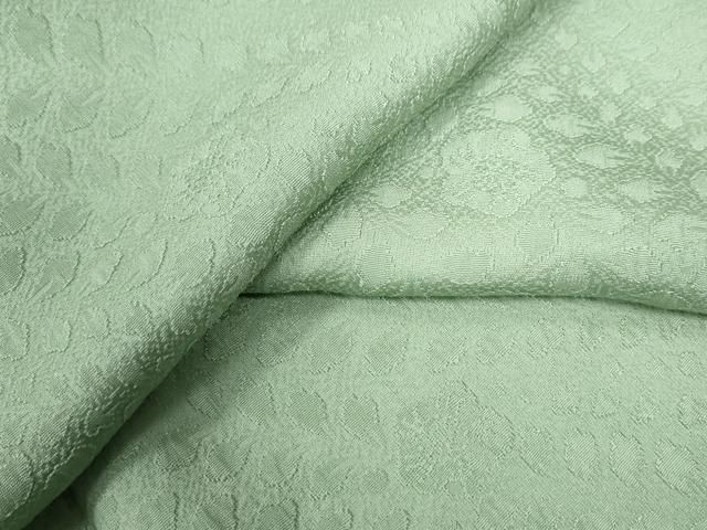 平和屋着物○上質な色無地 辻が花地紋 裏葉柳色 ロング丈 正絹 逸品 未