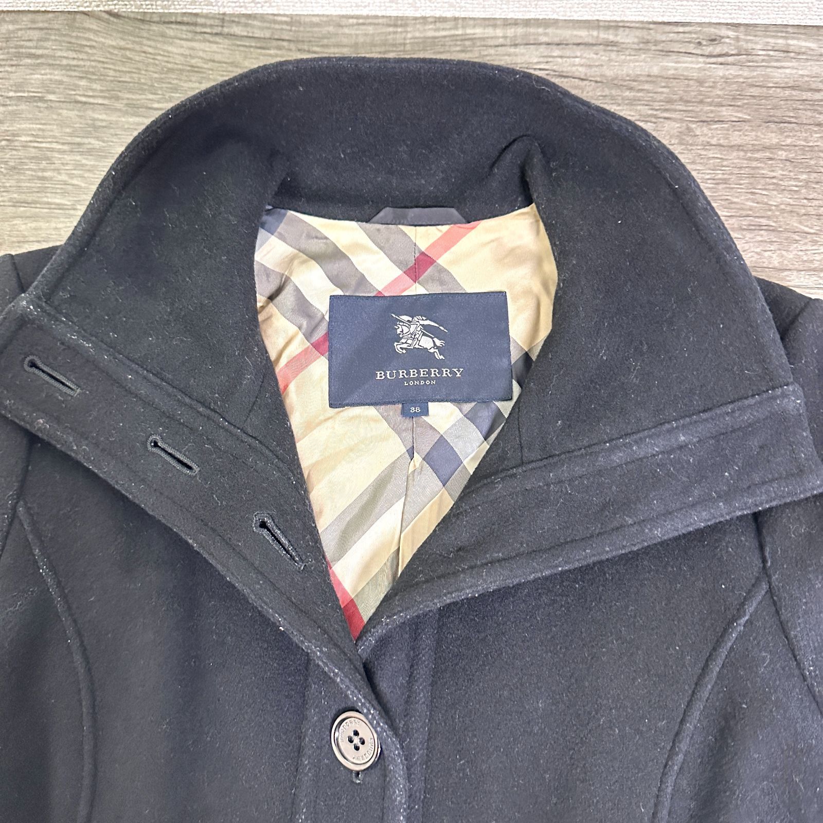 試着のみ美品　Burberry London ウールジャケット チェック ウールカシミア テーラードジャケット (ローデン／ハイランド