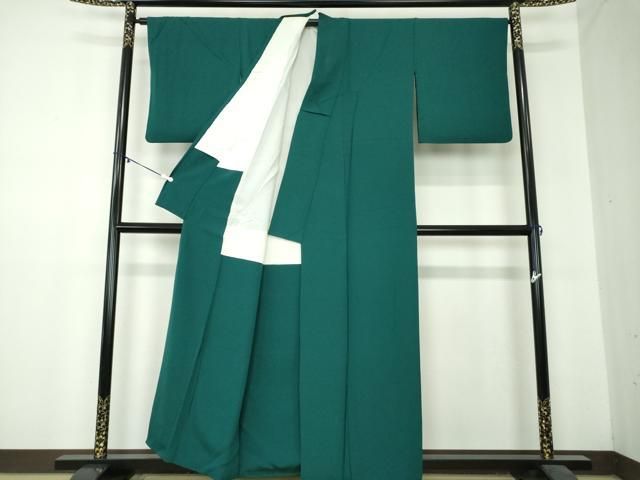  平和屋着物 上質な色無地 高麗納戸色 正絹 ps 色無地 着物