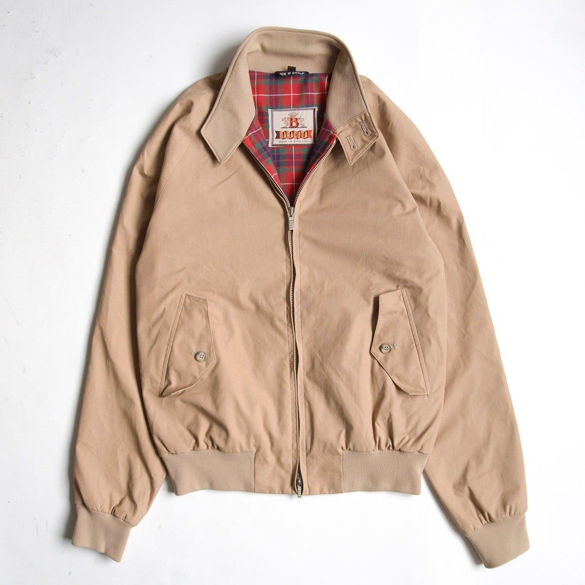 BARACUTAG9 ririジップ ハリントンジャケット イングランド製 美品】 BARACUTA 【G9 スウィングトップ ハリントンジャケット】 38