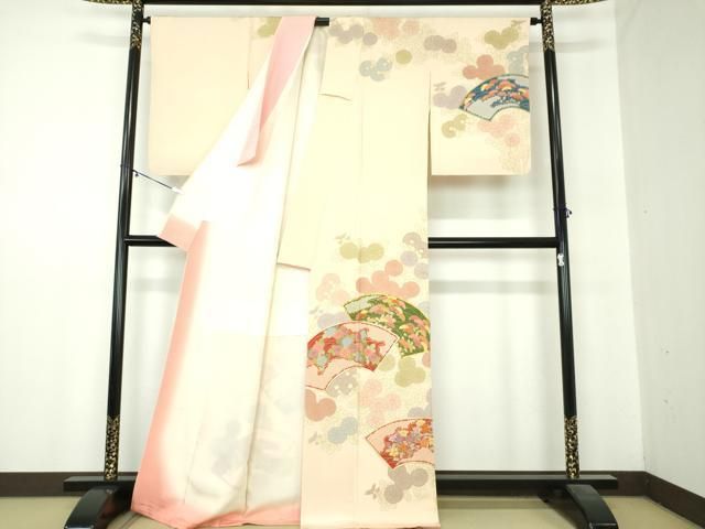 平和屋着物●訪問着　駒刺繍　地紙花文　金彩　正絹　逸品　DABA1031ps 平和屋着物○訪問着 駒刺繍 地紙花文 金彩 正絹 逸品 DABA1031ps