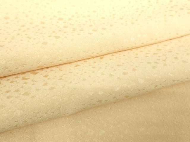 平和屋着物 上質な色無地 霞地紋 蜂蜜色 正絹 ps