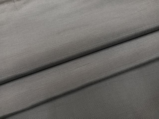 平和屋着物 男性 紬 色無地 桔梗鼠色 正絹 ph