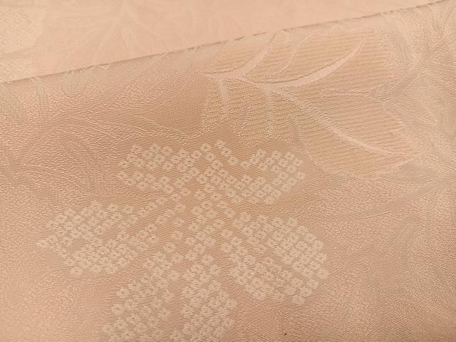  平和屋着物 上質な色無地 舞葉地紋 赤香色 正絹 ph 色無地 着物