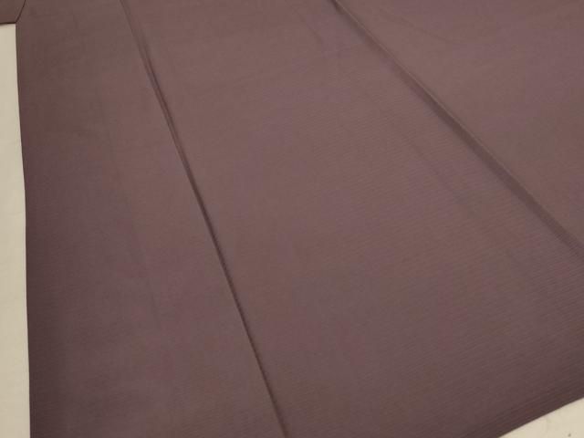 平和屋着物＊夏物 色無地 絽 作家物 肥後煤竹色 反端付き