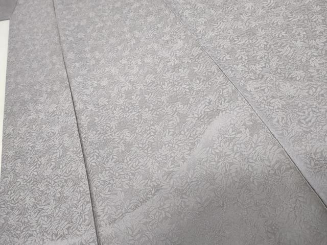  平和屋着物 上質な色無地 南天枝葉地紋 藤紫色 正絹 cs 色無地 着物