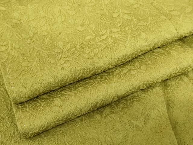 平和屋着物●上質な色無地　枝葉地紋　鶯色　正絹　逸品　AABD6312cs 平和屋着物○上質な色無地 枝葉地紋 鶯色 正絹 逸品 AABD6312cs - メルカリ