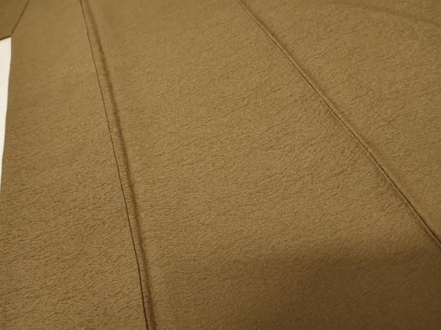 平和屋着物●上質な色無地　作家物　紋意匠　柴染色　正絹　逸品　AABD6324cs 平和屋着物○上質な色無地 作家物 紋意匠 柴染色 正絹 逸品 AABD6324cs