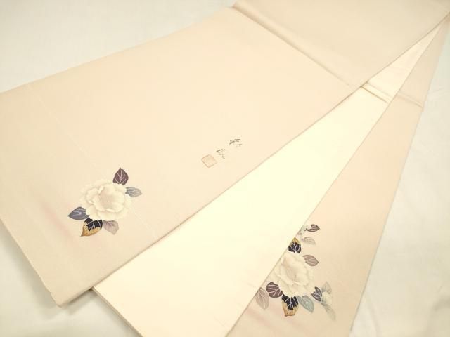 平和屋着物●太鼓柄袋帯　作家物　枝花文　銀通し地　正絹　逸品　DABA0178cm 平和屋着物○太鼓柄袋帯 作家物 枝花文 銀通し地 正絹