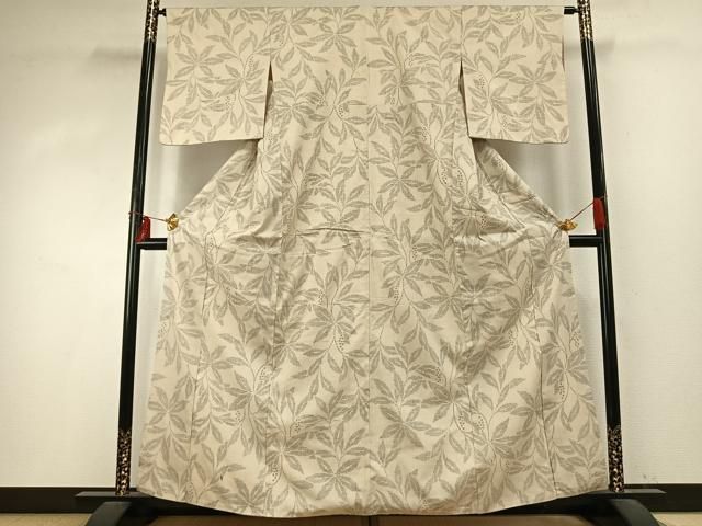 平和屋着物 本場結城紬 重要無形文化財 100亀甲 南天文 正絹 fy