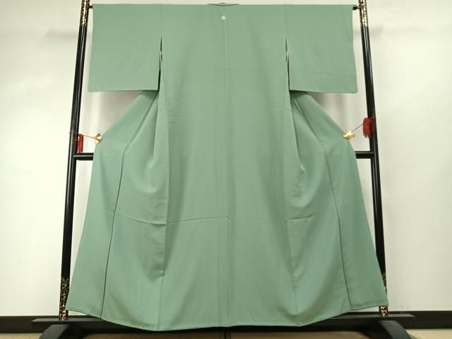 平和屋着物 上質な色無地 薄青色 正絹 fy