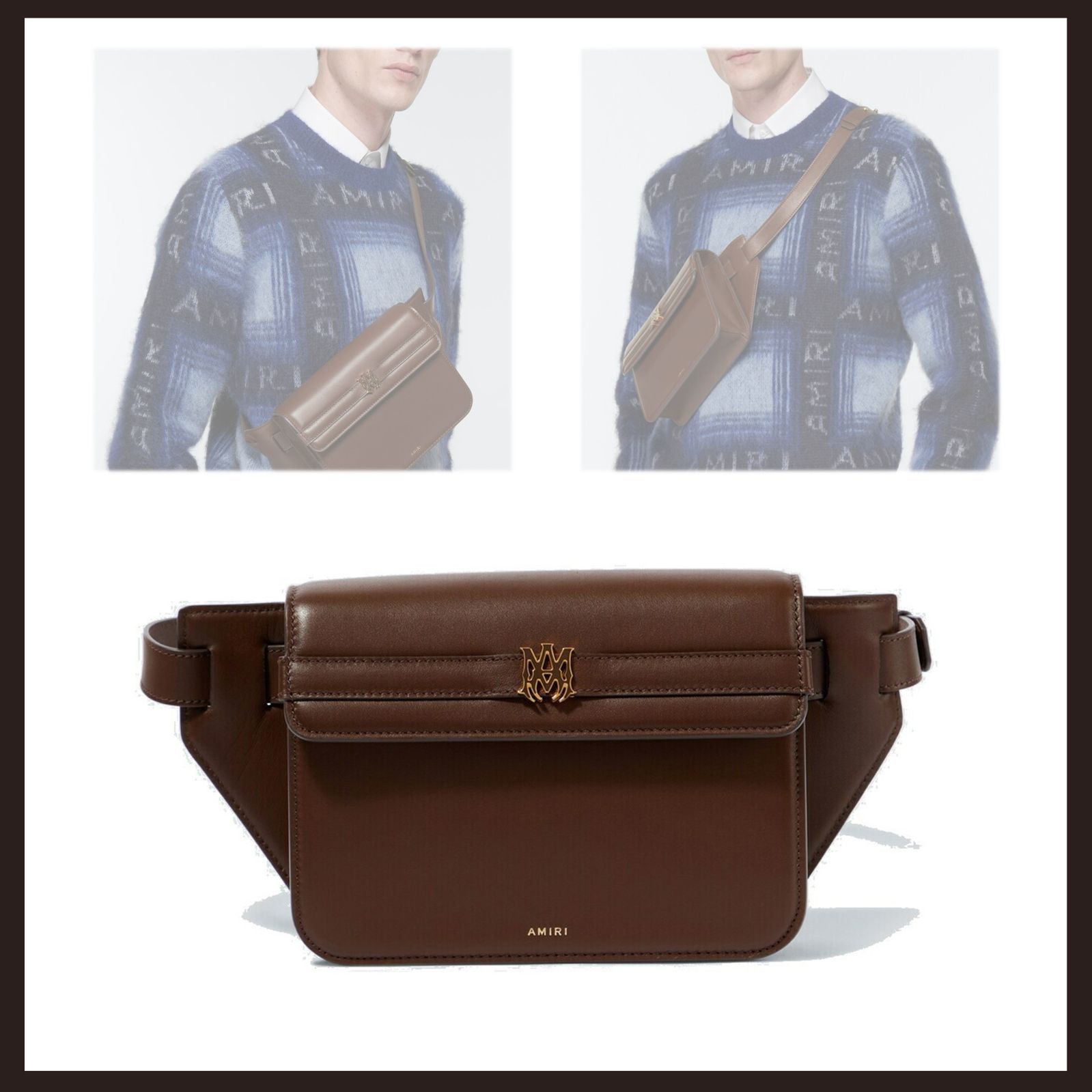 AMIRI バッグ　新品　相談あり AMIRI ロゴ ショルダーバッグ | ブラック | FARFETCH JP