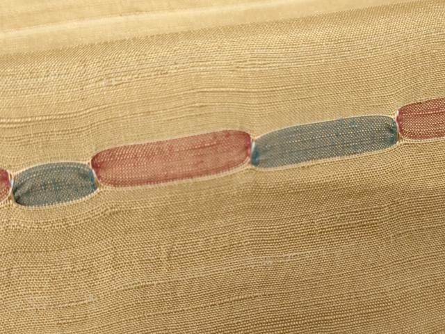  平和屋着物 上質な紬 訪問着 めがね織 横段文 正絹 cs 紬 着物