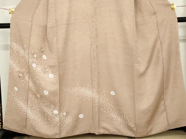 平和屋着物○訪問着 絞り 刺繍 花宝尽くし 金糸 正絹 逸品 AABD6426cs